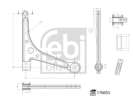 Важіль підвіски, підвіска коліс, Febi Bilstein 176055