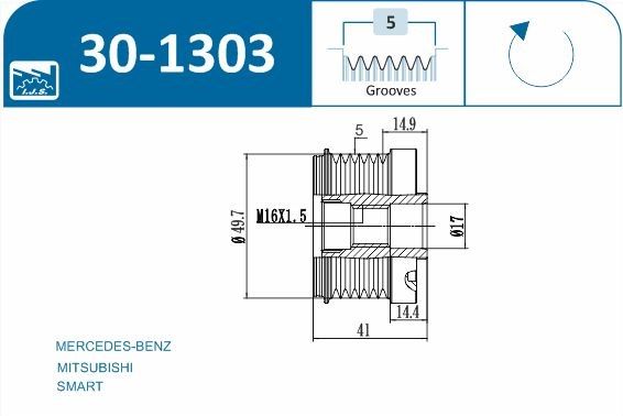 Механізм вільного ходу генератора, Ijs 30-1303