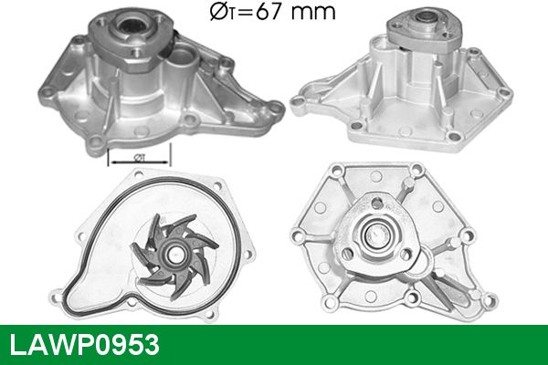 LUCAS Vízszivattyú, motorhűtés LAWP0953