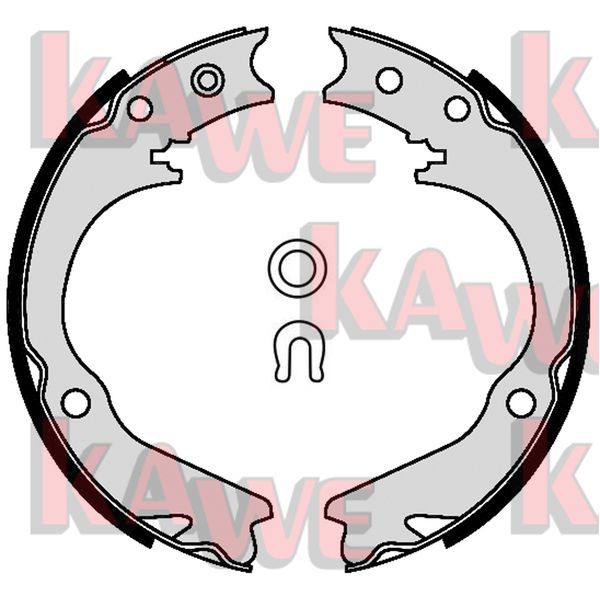 KAWE 09580 - Brake Shoe Set, parking brake