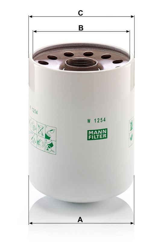 Oliefilter (geschroefd) past: AG CHEM 8103, 3104, 8104  CLAAS 546, 556, 566, 616, 656, 696, 816, 826, 836  CLARK 55AWS, 65 AWS  DITCH WITCH 100  HITACHI LX150-2, LX150-3, LX150E-2