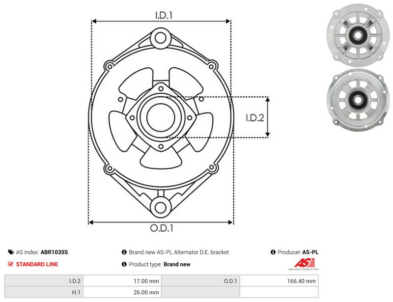 AS-PL ABR1035S Protective Cap, alternator