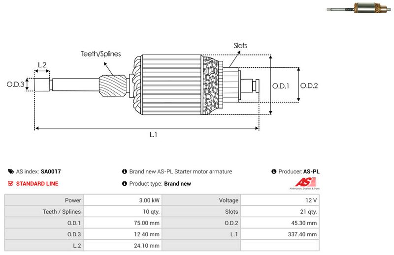 Ankur, starter, AS-PL SA0017