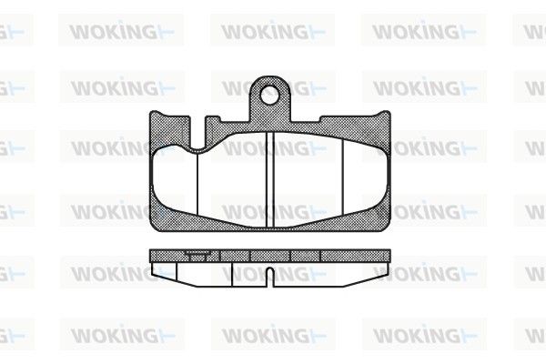 Комплект гальмівних накладок, дискове гальмо, Woking P9893.00