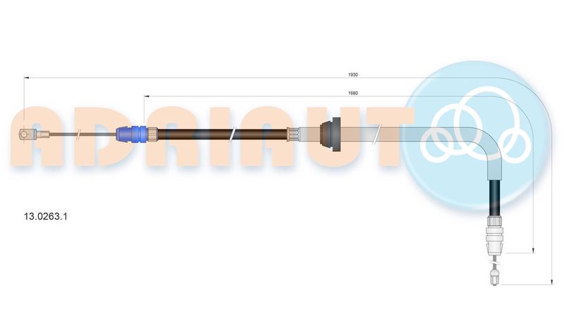 Тросовий привод, стоянкове гальмо, Adriauto 13.0263.1