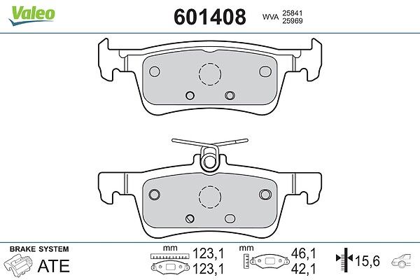 комплект спирачно феродо, дискови спирачки VALEO