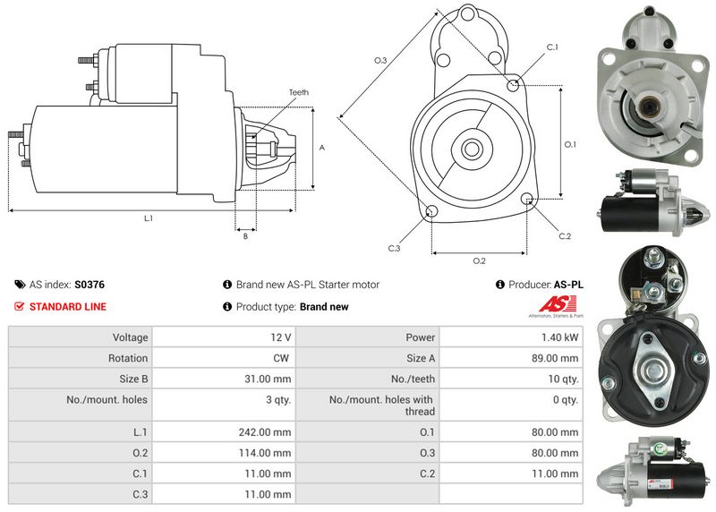 AS-PL S0376 Starter