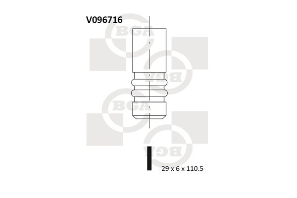 BGA V096716 Outlet valve