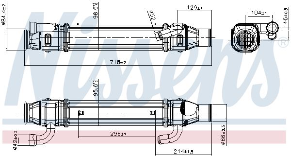 NISSENS Koeler, uitlaatterugvoering