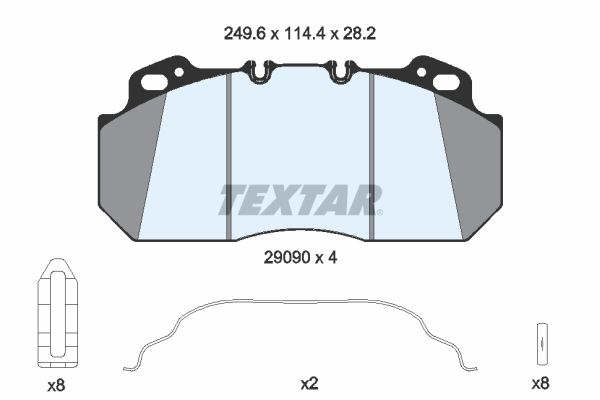 TEXTAR 2909009 Brake Pad Set, disc brake