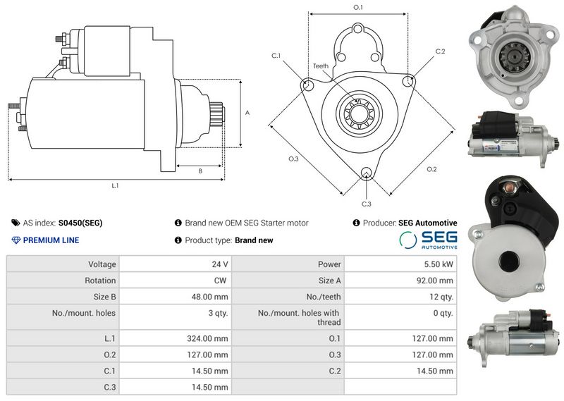 AS-PL S0450(SEG) Starter