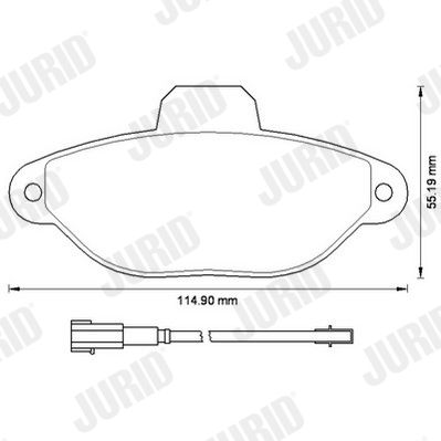 JURID 573267J Brake Pad Set, disc brake