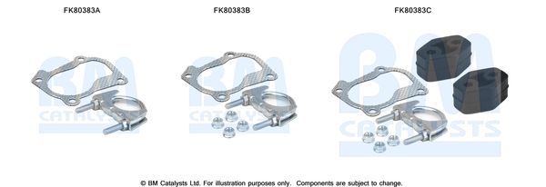 BM CATALYSTS szerelőkészlet, katalizátor FK80383