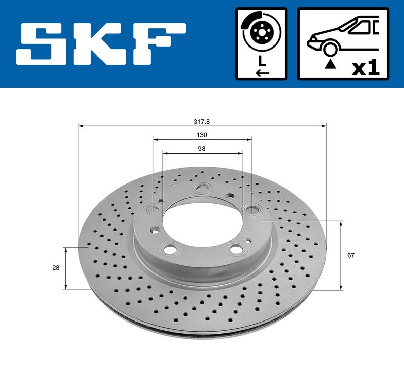 SKF VKBD80568V1 Stabdžių diskas