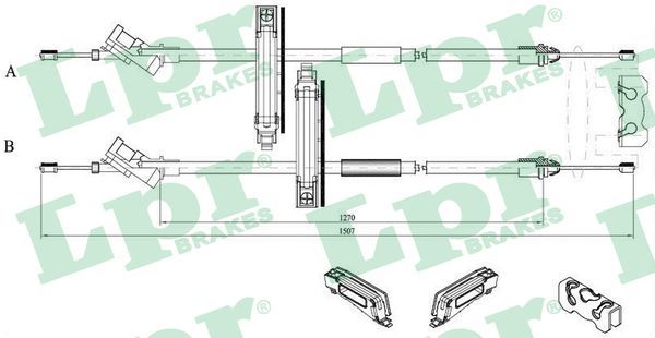 Тросовий привод, стоянкове гальмо, Lpr C0227B