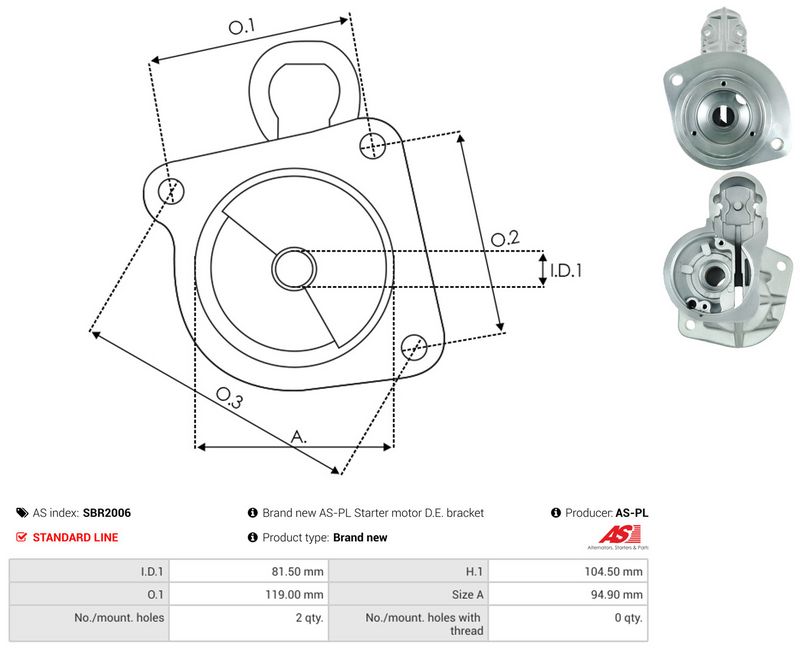 AS-PL SBR2006 Starter Lid, carburettor