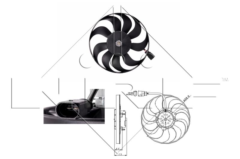 NRF ventilátor, motorhűtés 47381