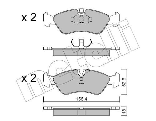 Plaquettes+de+frein+à+disque METELLI 22-0117-0