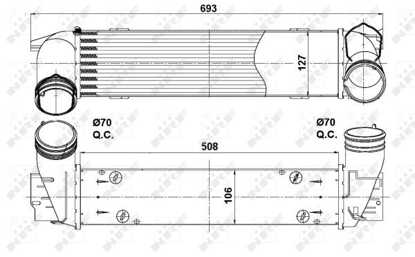 Охолоджувач наддувального повітря, Nrf 30386