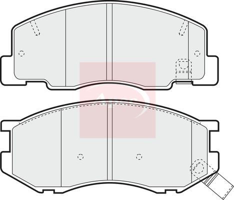 APEC Brake Pad Set, disc brake PAD1004