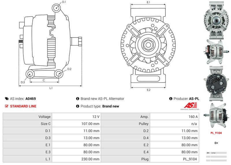 AS-PL A0469 Alternator