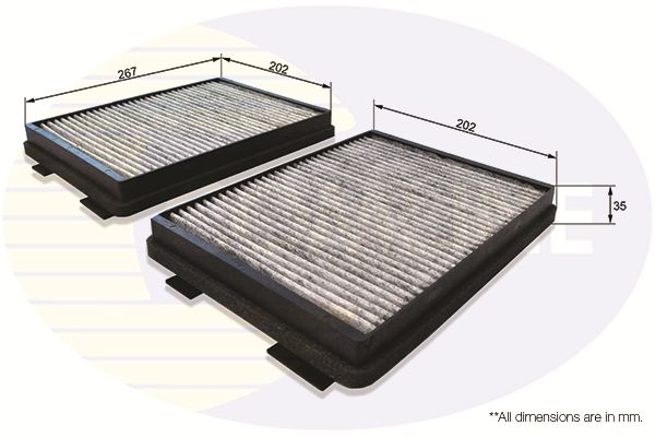 Фільтр, повітря у салоні, Comline EKF110A