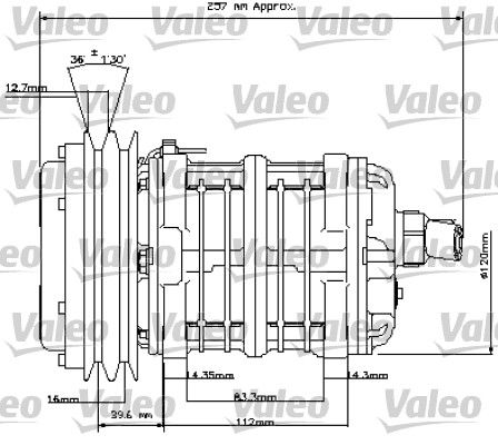 VALEO Compressor, airconditioning 815828