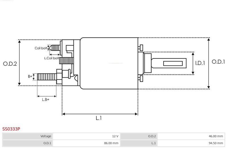AS-PL SS0333P Solenoid Switch, starter