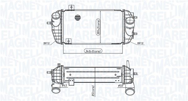 Охолоджувач наддувального повітря, Magneti Marelli 351319205770