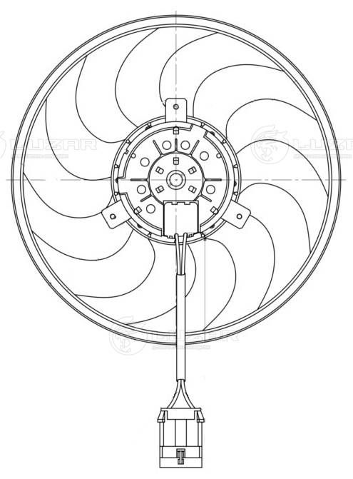Вентилятор, конденсатор кондиціонера, Luzar LFAC2166