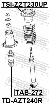 Втулка, амортизатор, Febest TAB-272