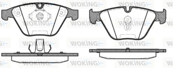 Комплект гальмівних накладок, дискове гальмо, Woking P9573.30