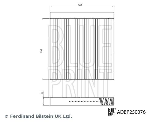 BLUE PRINT ADBP250076 Filter, cabin air