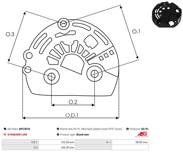 Kaitsekate, generaator, AS-PL APC3016