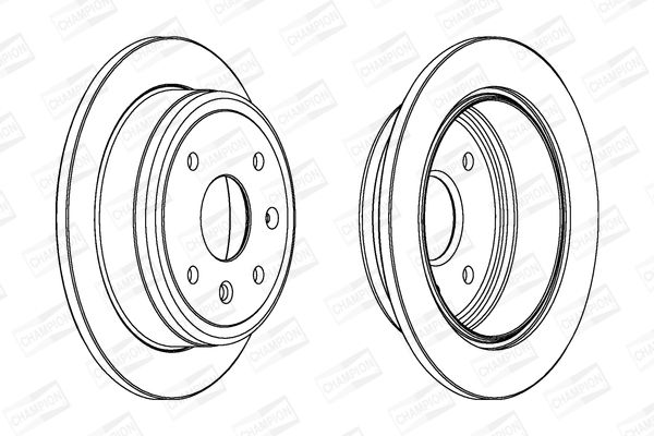 Гальмівний диск задній Chevrolet Aveo, Lacetti / Dacia Logan Champion 562740CH
