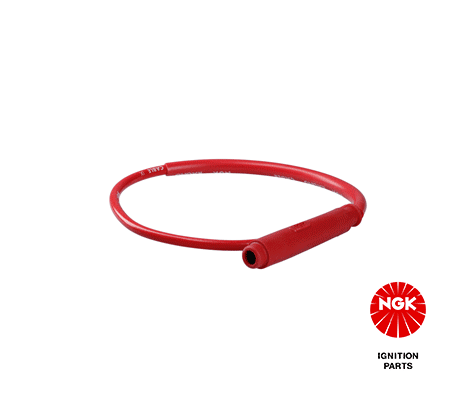 Bougie pijp, hoek: 180°, Lang, bougie draad: 10/12/14mm, aansluiting: draad, materiaal behuizing: Rubber, kleur bougiedop: rood, draad kleur: rood, spoel draad lengte: 50cm past: HONDA CBR 1000/1000 (