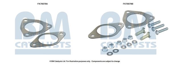 BM CATALYSTS szerelőkészlet, kipufogócső FK70079