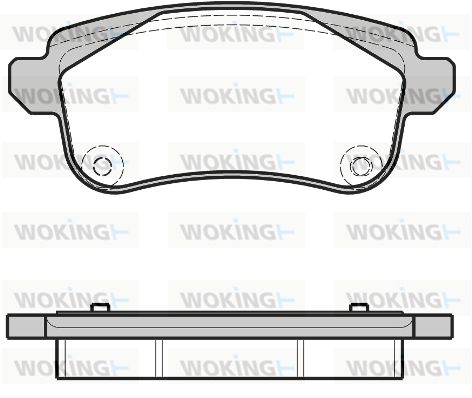 Комплект гальмівних накладок, дискове гальмо, Woking P12873.30