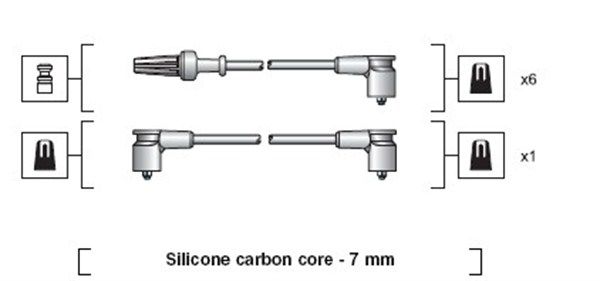 MAGNETI MARELLI gyújtókábelkészlet 941318111056