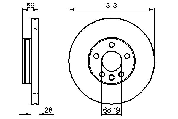 BOSCH 0 986 478 296 Brake Disc