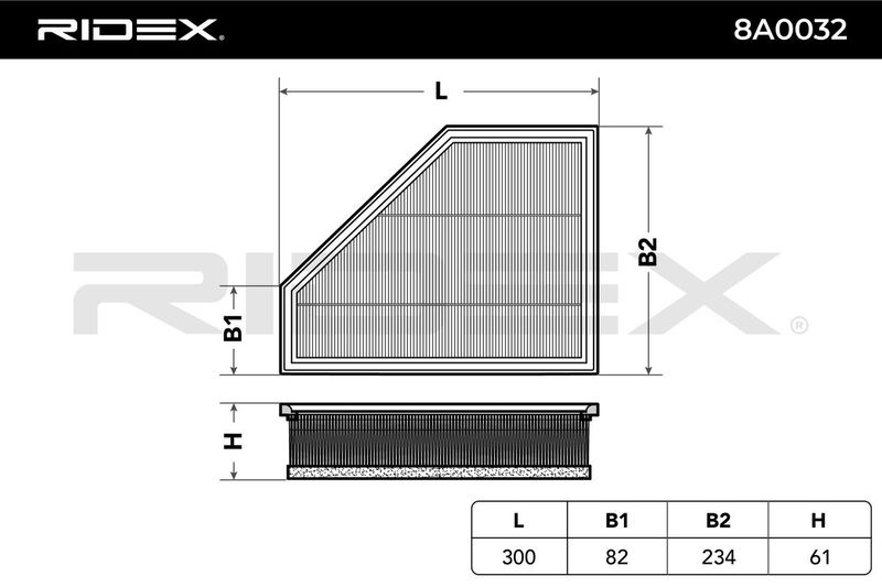 въздушен филтър RIDEX