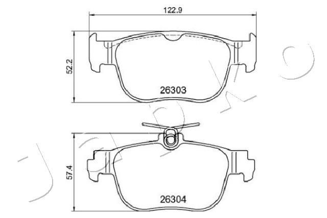 JAPKO 510927 Brake Pad Set, disc brake