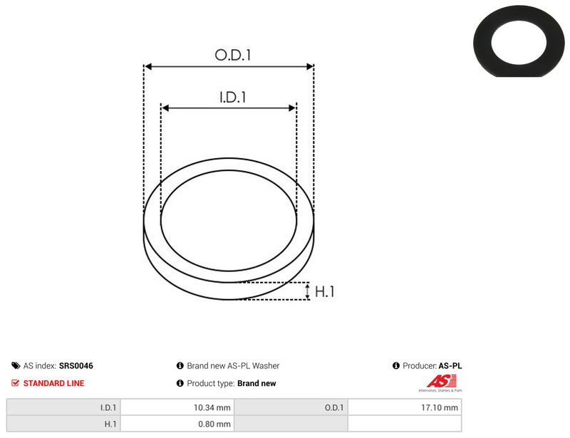 AS-PL SRS0046 Repair Set, alternator