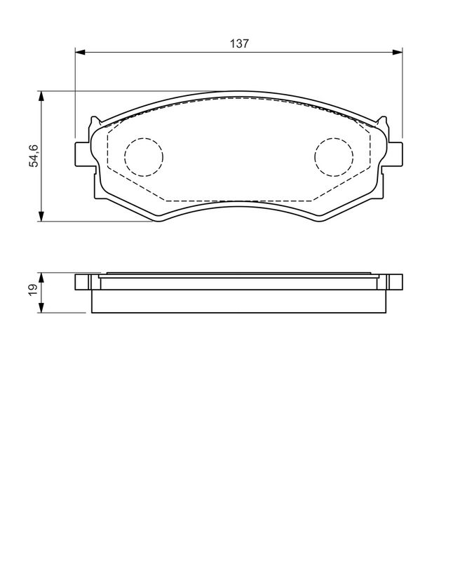 Piduriklotsi komplekt, ketaspidur, BOSCH 0 986 461 139