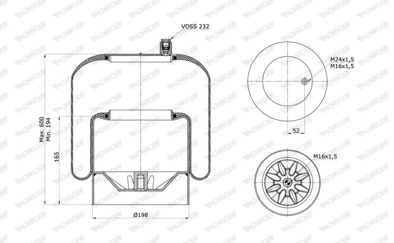 Mech, pneumatické odpružení ASP4050