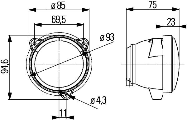 HELLA 1G0 996 176-031 Worklight