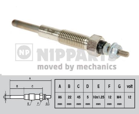 Свічка розжарювання, Nipparts J5713002