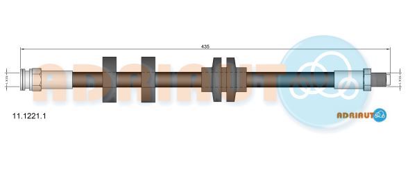 ADRIAUTO FIAT шланг гальмівний передній Stilo, Bravo 01-
