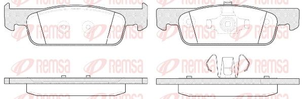 Дискові гальмівні колодки REMSA 154000 пер.