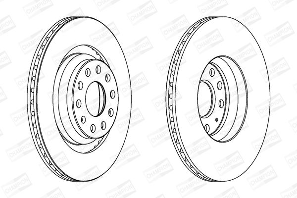 CHAMPION Volkswagen диск тормозной задний Audi A3 Golf VI, VII, Passat, Skoda SuperB II 05-